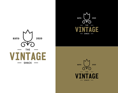 The Vintage Shack - logo Concept 3 branding design graphic design logo typography vector vintage