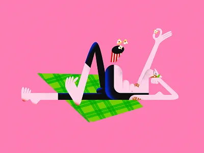 Yoga adobe illustrator adobe photoshop character design chill chillout funny illustration lockdown snack yoga pose