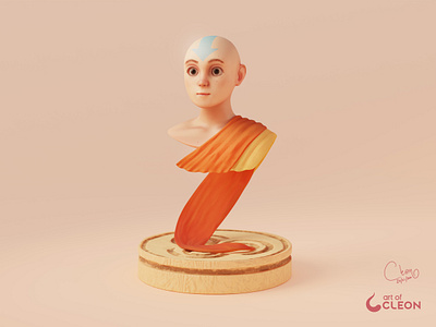 The Last Airbender 3d art aang avatar blender design substance painter