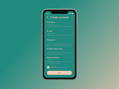 Daily UI challenge 082 account adobexd app daily ui dailyui design form design green mobile mobile app mobile app design mobile ui ui ui challenge ux ux design uxdesign uxui