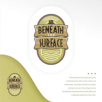 BENEAT THE SURFACE branding icon logo typography vector