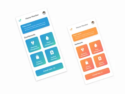 HomeMonitor AppUi #dailyUi adobexd android app appui daily 100 challenge daily ui dailyui design design trend designer illustration neumorphism today ui uidesign uiux