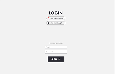 login page ui design adobe illustrator design interface interface design minimal typography ui ux vector visual design