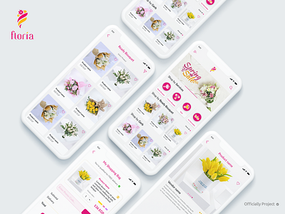 Floria app app app design ecommerce ecommerce app flowers flowers illustration shop shopping app ui ui ux uidesign