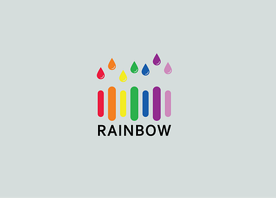 Rainbow branding creative design idea illustration logo logodesign minimal typography vector