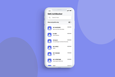 SMS Ad Blocker App app app design clean design mobile mockup ui ui design ux ux design