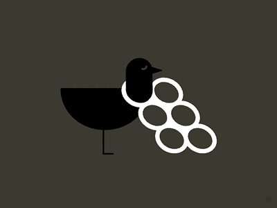 Let's Do More for Less Plastic accent bird black conceptual environment geometric illustration minimal plastic pollution shape simple vector