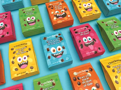 Sweet Faces! bright chocolate colors faces fun illustration packaging smile sweet