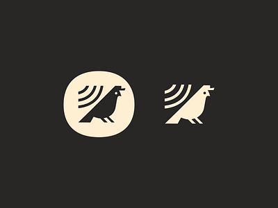 Bird brained bird branding logo nature signal social