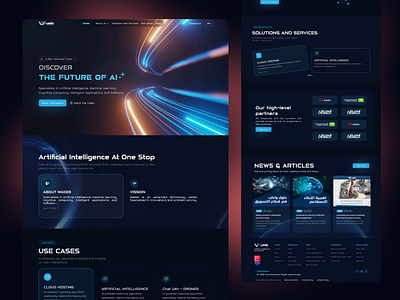 Wakeb Landing Page 🚀 ai landing page saudi ui user interface ux web design web ui