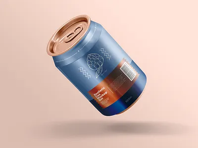 Realistic Can Mockups Set beverage branding can can packaging design mockup packaging realistic soda can