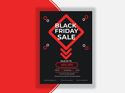 Black Friday Sale Flyer Design-1 advertising blackfriday concept creative design discount flyer design offer sale shopping vector