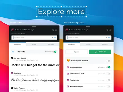 Intelligent Font Menu