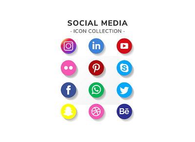 Social Media icons | Price 120$ behance brand designing clean dribbble eventfolio facebook icons illustrator instagram linkdin logo pinterest skype snapchat social media icon tweeter ui vector whatsapp youtube