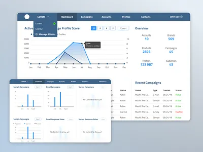 Email / Samples Campaign Software boringstuff campaigns dashboard graphics product retail software software design tables timeline ux