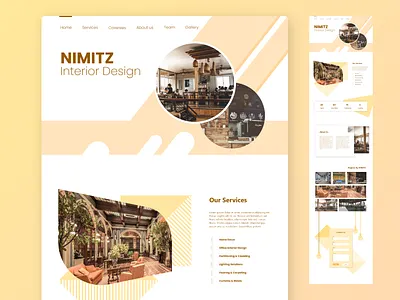 Web landing page UI for interior design firm app branding design icon minimal typography ui ux web website