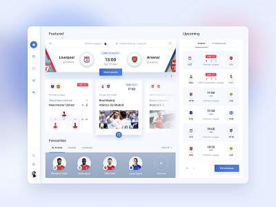 Football Live Streaming App app dashboard design football live steraming matches objectivity ui ux