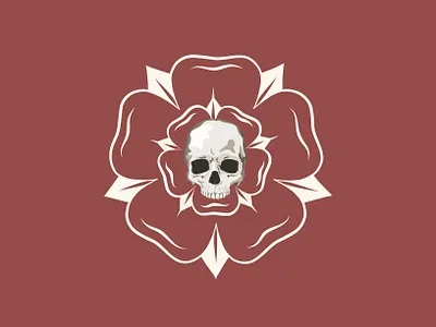 Skull and Rose affinity designer english english rose illustration ipad pro light rose roses shadow skull white rose yorkshire