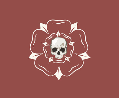 Skull and Rose affinity designer english english rose illustration ipad pro light rose roses shadow skull white rose yorkshire