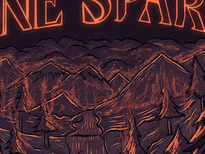 OneSpark to 1,000 Trees - Detail 1 design digital illustration illustration outdoor education outdoors outdoors illustration procreate procreate app procreate illustration resource management