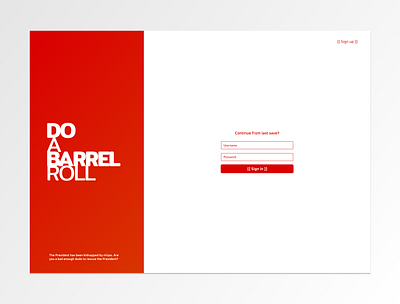 Do A Barrel Roll - Simple Landing Page and Branding branding design desktop design do a barrel roll gaming landing page concept logo minimal mobile landing mobile ui star fox typography ui