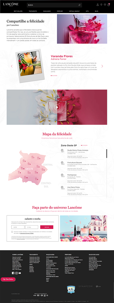 Lancôme | Landing page Hapiness adobe xd brazil design desktop landing page product page site ui ui design ux web