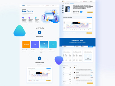 PRICEO.io clean design gradient ui ui design user experience user interface ux ux design web design website design website ui