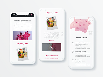 Lancôme | Landing page Hapiness adobe xd brazil design landing page mobile mobile ui product page site ui ui design ux web