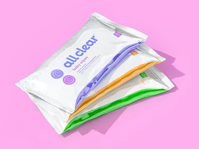All Clear Baby Wipes Packaging baby branding clean design graphic design health minimal packaging wipes