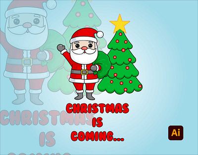 Christmas is coming... adobe adobe illustrator art artwork degital drawing design digital art illustration kingtharu vector