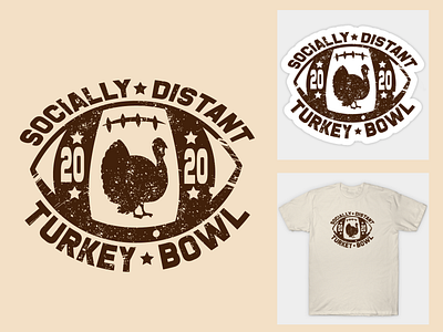 Socially Distant Turkey Bowl Design adobe illustrator adobe indesign adobe photoshop branding design graphic design illustration logo print design thanksgiving typography vector