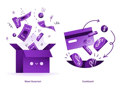hugo | Empty States VI app app illustration cashback credit card design empty state empty states icon money money app payment card surprise ui ux vector web