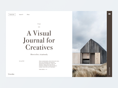 Layout Exploration clean light minimal rustic simple web