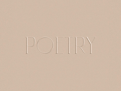 Poetry - Custom Typeface branding custom logo custom made logo logo designer logo type minimal minimal logo timeless typography visual identity