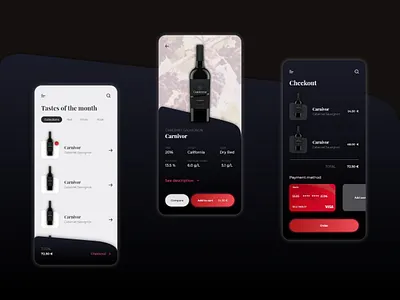 Wine app concept branding concept ui ux wine wine bottle wine glass wine label winery
