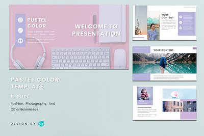 Powerpoint Template - Pastel Color branding color design graphicdesign pastel pastel color presentation presentation design presentation template