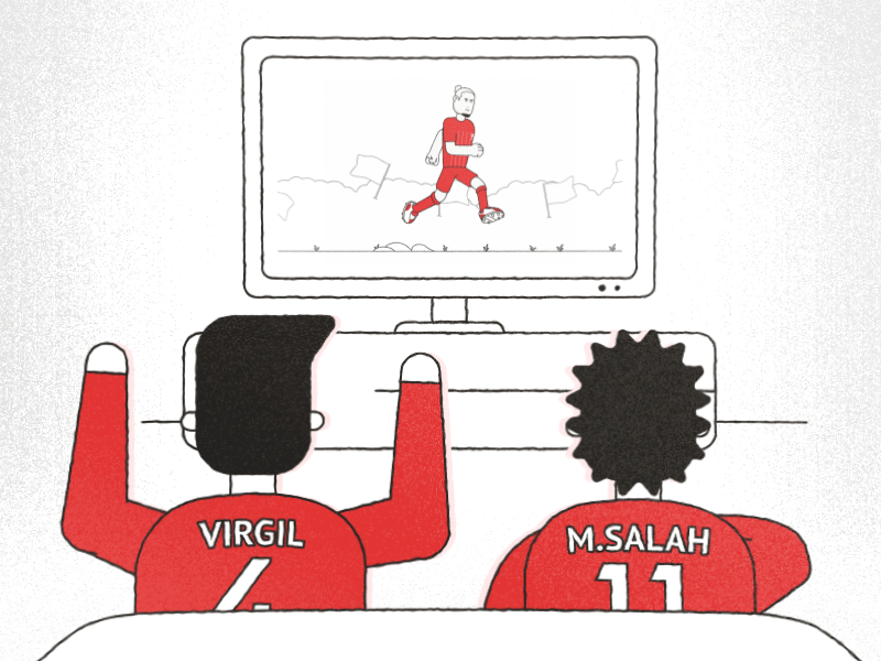 Football Fans after effect aftereffects animated gif animation design football illustraion illustration motion design sport