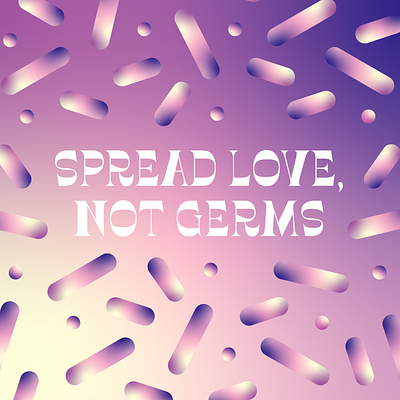 love not germs colorful covid covid19 germs gradient love shapes simple