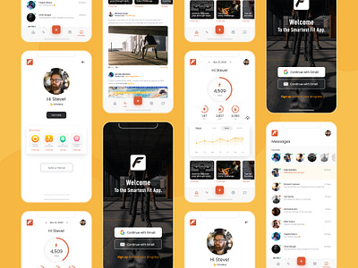 Fit app Exploration adobe xd app design fitness app health app mobile app prototype sports ui design ui ux ux design