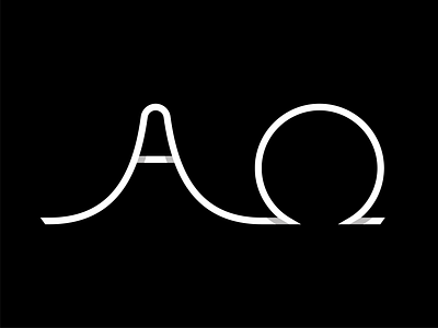 Alpha & Omega Monoline alpha alpha and omega lettering monoline omega simple