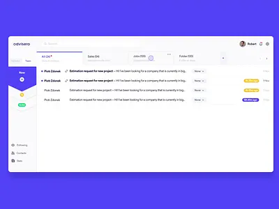 Drag&Drop Folders Managment app design designer interaction interaction animation interaction design ixd mail mailbox manage managment productivity team ui web