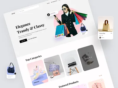 Website Design: Landing page for E-commerce creative design e commerce fashion landingpage products ui ui design uiux ux website