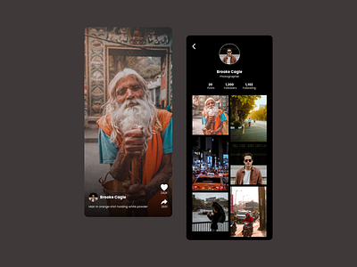 Social Photography App app mobile app mobile ui photograhy social ui