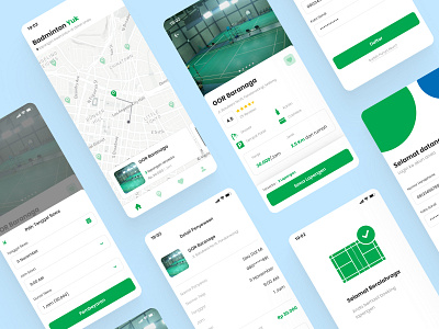 Badminton Booking Court App - Mobile Design app booking app booking court case studies case study casestudy courts illustration mobile mobile app mobile app design mobile design mobile ui rental app ui uiux ux uxdesign