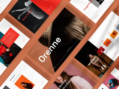 Orenne Presentation branding clean google slides keynote presentation layout design minimal moodboard pitch deck powerpoint presentation design presentation template