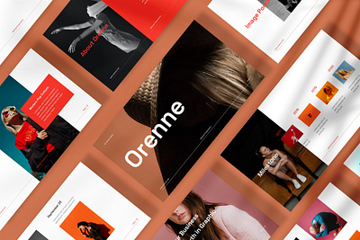 Orenne Presentation branding clean google slides keynote presentation layout design minimal moodboard pitch deck powerpoint presentation design presentation template