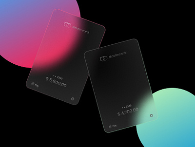 Glass Mastercard app design glass glass card glassmorphism graphic design minimal ui ux