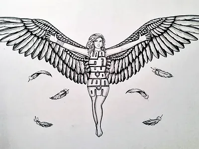angel drawing angel drawing pencil