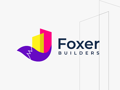 foxer builders best logo designer in dribbble brand identity brandmark builder logo development fox logo foxer builders home services logo design concept logo mark logotype property developer property marketing real estate logo