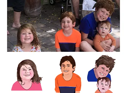 Realistic Cartoon Characters (Draw) cartoon character character character drawing draw illustration illustrator design realistic